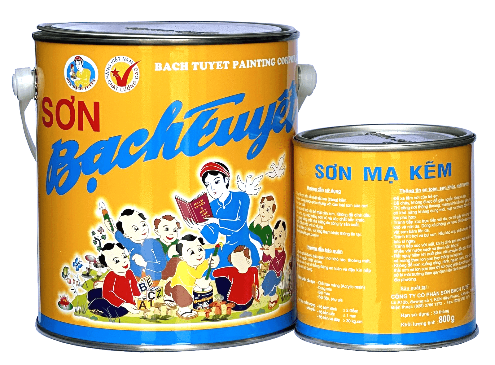 Sơn Mạ Kẽm Bạch Tuyết – ảnh bao bì từ website hãng