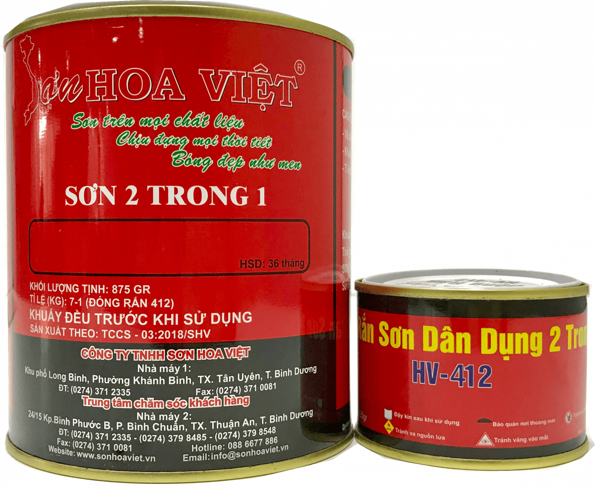 Sơn 2 IN 1 Hoa Việt – ảnh bộ sản phẩm từ website hãng