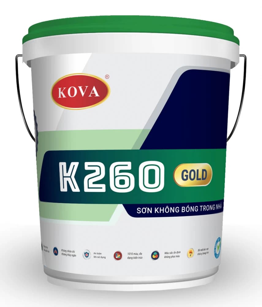 Bao bì KOVA K260-GOLD · Sơn không bóng trong nhà