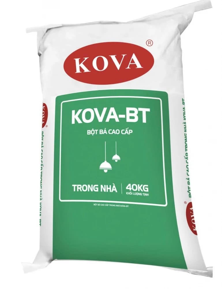 Bao bì KOVA BT · Bột bả cao cấp trong nhà