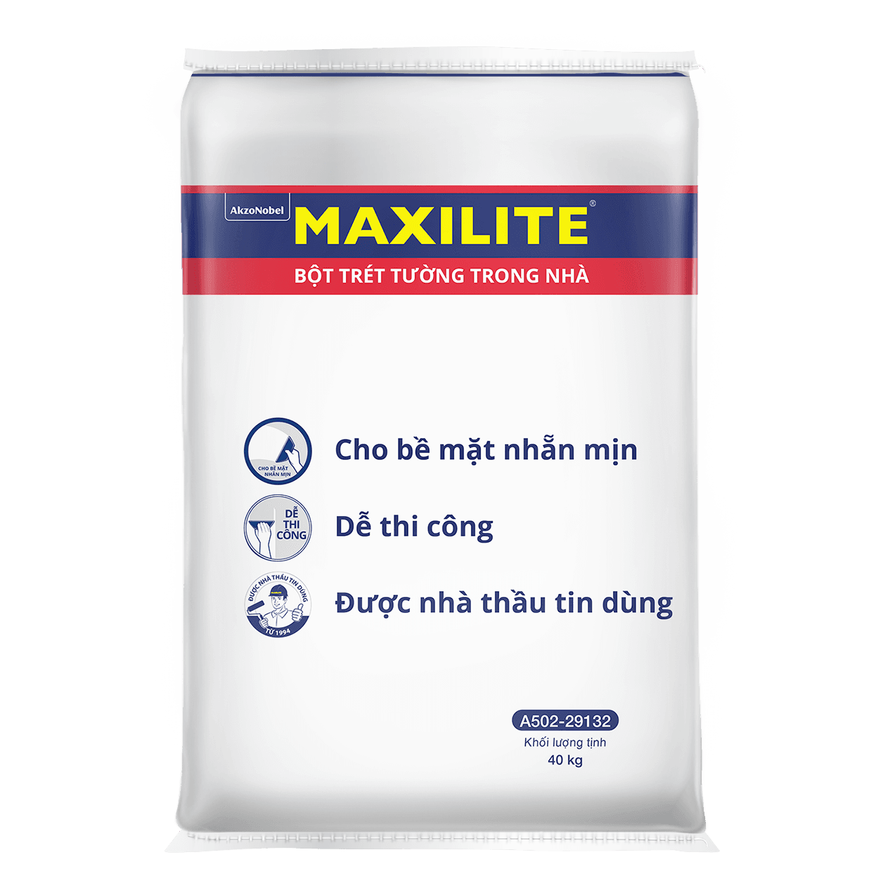 Bao bì Bột trét tường trong nhà Maxilite
