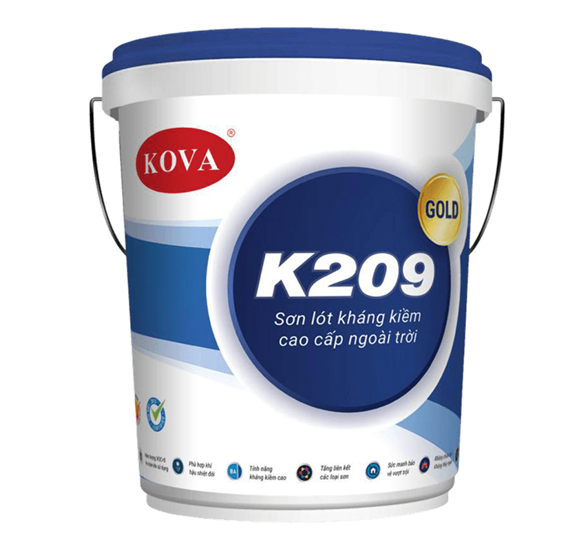 Lon KOVA K209-GOLD · Sơn lót kháng kiềm cao cấp ngoài trời