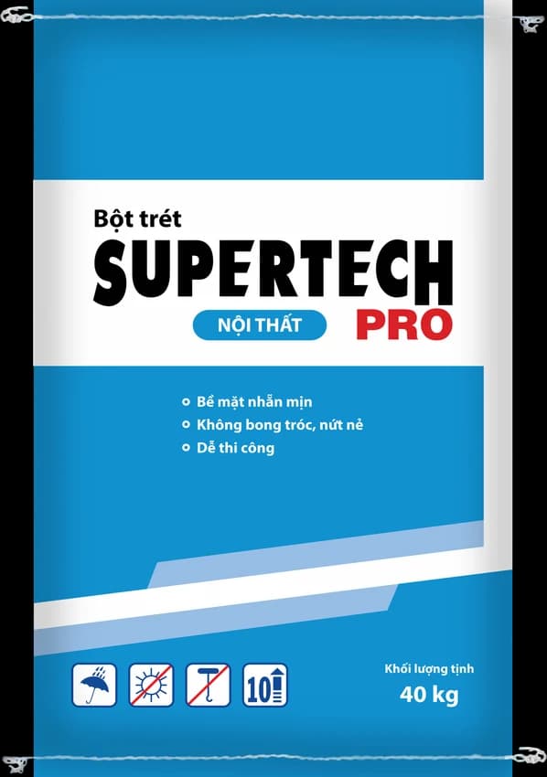 Bao bì Bột trét Supertech Pro nội thất