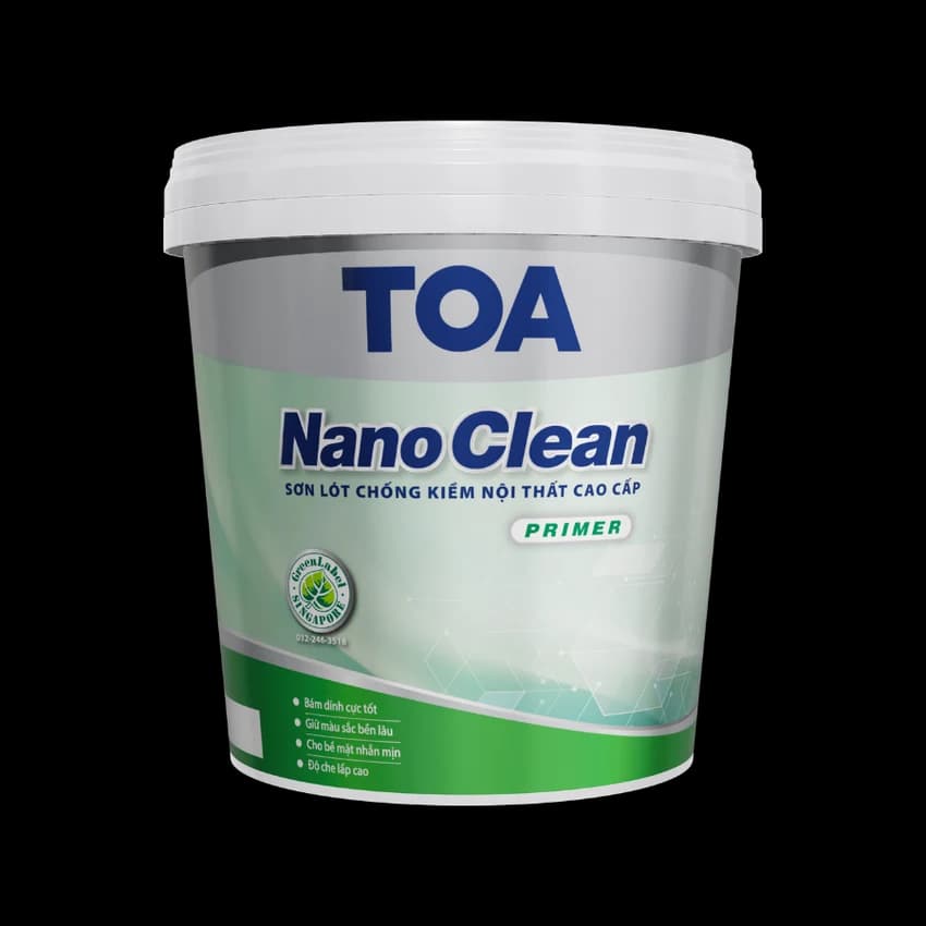 Bao bì Sơn lót chống kiềm nội thất cao cấp TOA NanoClean Primer
