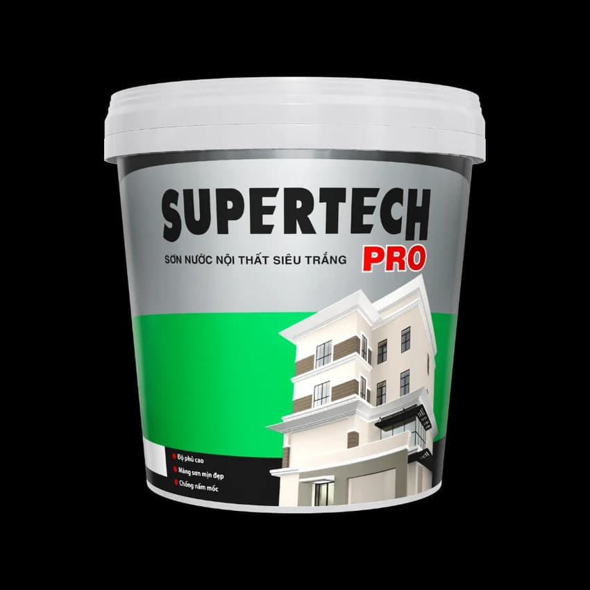 Bao bì Sơn nước nội thất Supertech Pro Nội thất Siêu trắng