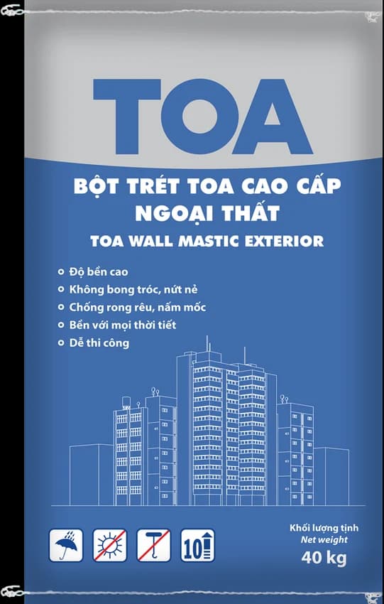 Bao bì Bột trét TOA Cao cấp Ngoại thất