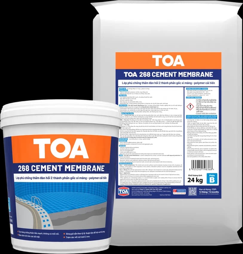 Bao bì Chống thấm 2 thành phần gốc xi măng TOA 268 Cement Membrane