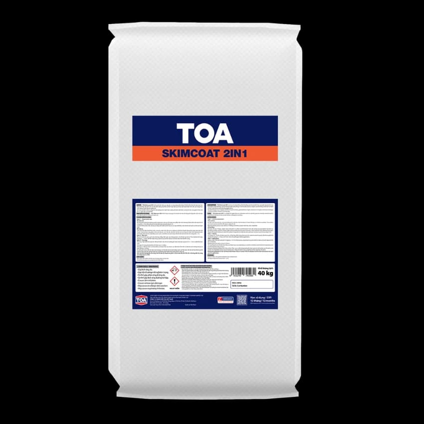 Bao bì Bột trét TOA Skimcoat 2in1 theo website TOA Việt Nam
