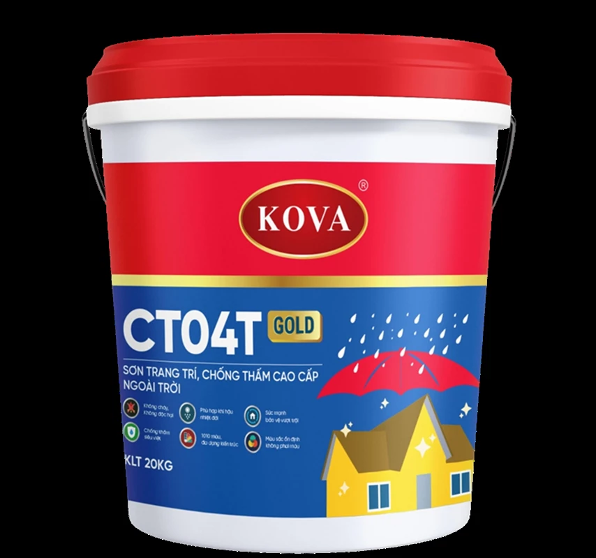 Bao bì KOVA CT04T-GOLD · Sơn trang trí, chống thấm cao cấp ngoài trời